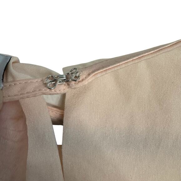 Reiss Islia Ladder-Trim Peach Blush Sleeveless Top - Picture 5 of 9